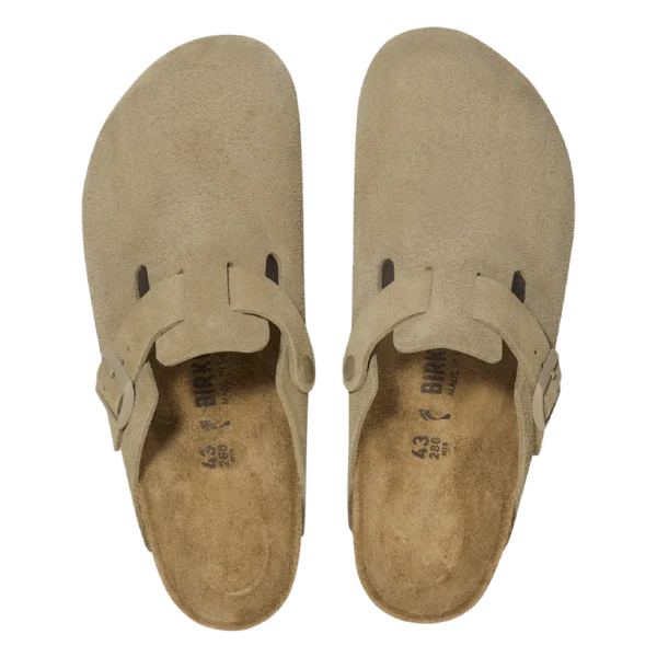 ⁦Birkenstock Boston Suede Clogs Faded Khaki⁩ – תמונה ⁦3⁩