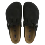 ⁦Birkenstock Boston Soft Footbed Suede Clogs Black⁩ – תמונה ⁦3⁩