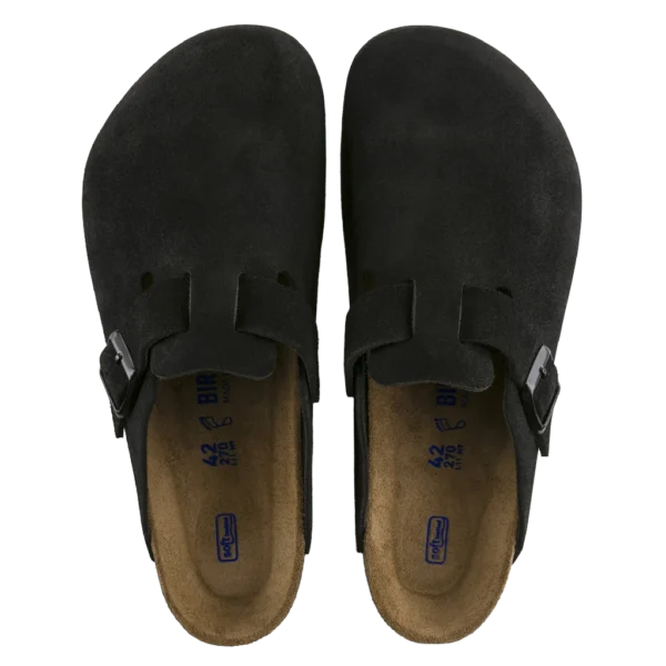 ⁦Birkenstock Boston Soft Footbed Suede Clogs Black⁩ – תמונה ⁦3⁩