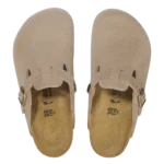 ⁦Birkenstock Boston Soft Footbed Suede Clogs Taupe⁩ – תמונה ⁦3⁩
