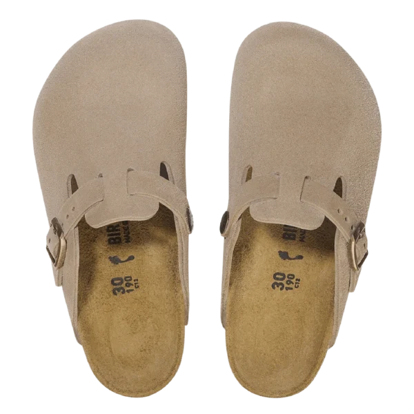 ⁦Birkenstock Boston Soft Footbed Suede Clogs Taupe⁩ – תמונה ⁦3⁩
