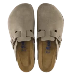 ⁦Birkenstock Boston Suede Clogs Taupe⁩ – תמונה ⁦3⁩