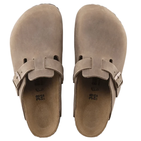 ⁦Birkenstock Boston Oiled Leather Clogs Tobacco Brown⁩ – תמונה ⁦3⁩