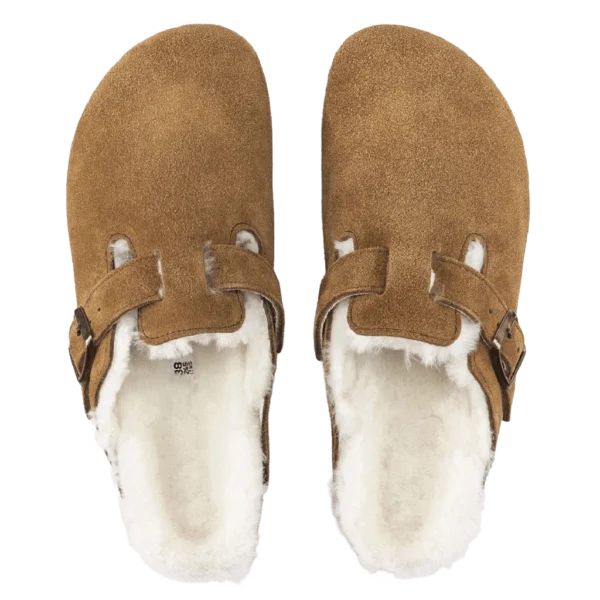 ⁦Birkenstock Boston Shearling Suede Clogs Mink⁩ – תמונה ⁦3⁩