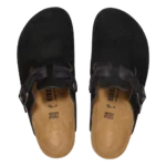 ⁦Birkenstock Boston Braided Suede Clogs Black⁩ – תמונה ⁦3⁩