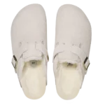 ⁦Birkenstock Boston Shearling Suede Clogs Antique White⁩ – תמונה ⁦3⁩