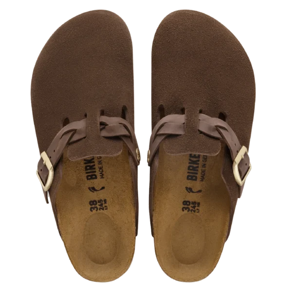 ⁦Birkenstock Boston Braided Suede Clogs Carafe⁩ – תמונה ⁦3⁩