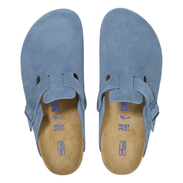 ⁦Birkenstock Boston Soft Footbed Suede Clogs Elemental Blue⁩ – תמונה ⁦3⁩