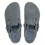 ⁦Birkenstock Boston Soft Footbed Suede Clogs Basalt Gray Tonal⁩ – תמונה ⁦3⁩
