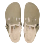 ⁦Birkenstock Boston Shearling Suede Clogs Taupe⁩ – תמונה ⁦3⁩