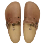 ⁦Birkenstock Boston Oiled Natural Leather Clogs Cognac⁩ – תמונה ⁦3⁩