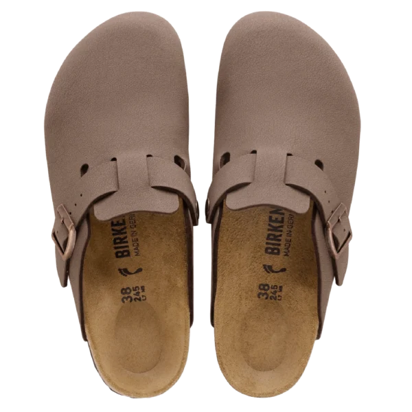 ⁦Birkenstock Boston TEX Birko-Flor Nubuck Clogs Mocca⁩ – תמונה ⁦3⁩