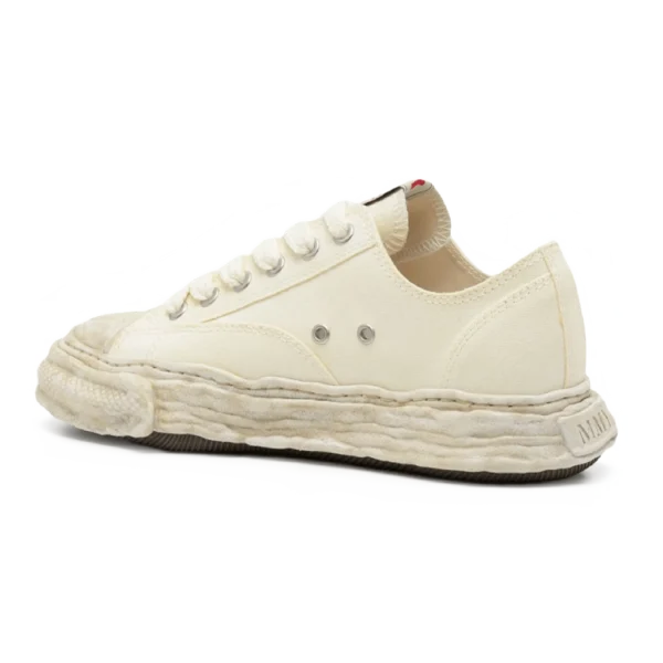 ⁦Maison Mihara Yasuhiro Peterson Low Garment Dyed Canvas Sneakers White⁩ – תמונה ⁦3⁩