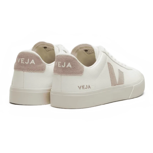 ⁦Veja Campo Leather Sneakers White Pink Babe⁩ – תמונה ⁦3⁩