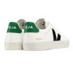 ⁦Veja Campo Chromefree Leather Sneakers White Black Emeraude⁩ – תמונה ⁦3⁩