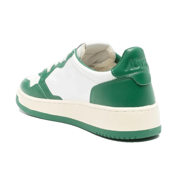 ⁦Autry Medalist Low Sneakers White Green Leather⁩ – תמונה ⁦3⁩