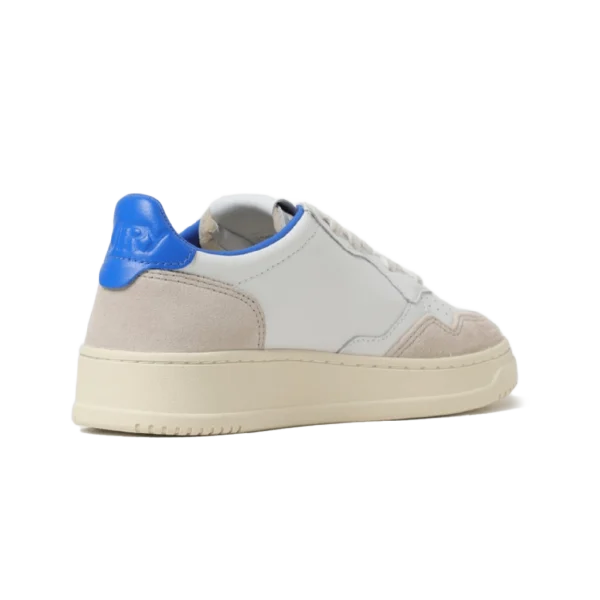 ⁦Autry Low Leather Sneakers "Game Set Match" White Blue⁩ – תמונה ⁦3⁩