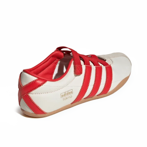 ⁦Adidas Tokyo Mary Jane Shoes Cream White Red Gold Metallic⁩ – תמונה ⁦3⁩