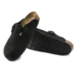 ⁦Birkenstock Boston Soft Footbed Suede Clogs Black⁩ – תמונה ⁦4⁩