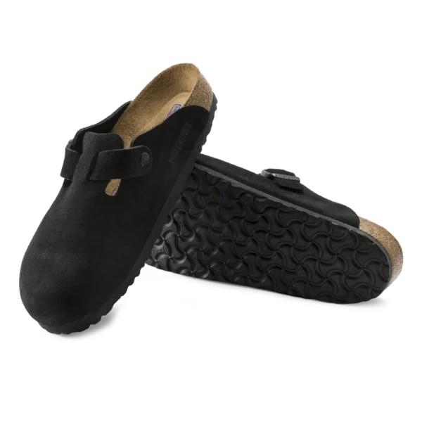 ⁦Birkenstock Boston Soft Footbed Suede Clogs Black⁩ – תמונה ⁦4⁩