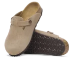 ⁦Birkenstock Boston Soft Footbed Suede Clogs Taupe⁩ – תמונה ⁦4⁩