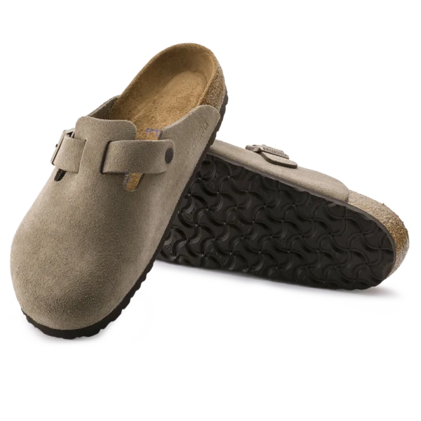 ⁦Birkenstock Boston Suede Clogs Taupe⁩ – תמונה ⁦4⁩
