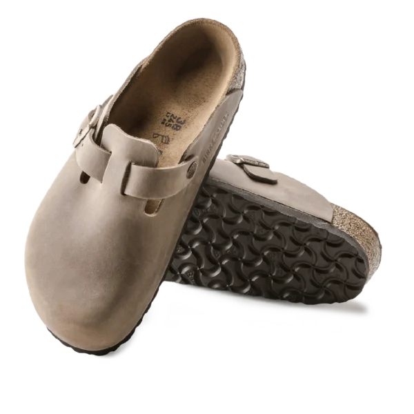 ⁦Birkenstock Boston Oiled Leather Clogs Tobacco Brown⁩ – תמונה ⁦4⁩