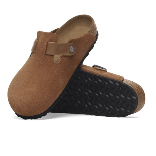 ⁦Birkenstock Boston Mixed Leather Clogs Cognac⁩ – תמונה ⁦4⁩
