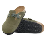 ⁦Birkenstock Boston Braided Suede Clogs Thyme⁩ – תמונה ⁦4⁩