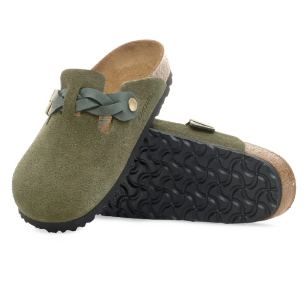 ⁦Birkenstock Boston Braided Suede Clogs Thyme⁩ – תמונה ⁦4⁩