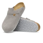⁦Birkenstock Boston Suede Clogs Stone Coin⁩ – תמונה ⁦4⁩