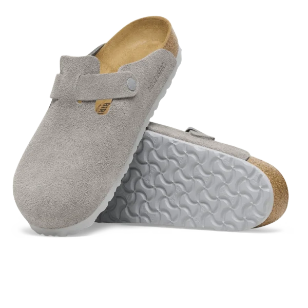 ⁦Birkenstock Boston Suede Clogs Stone Coin⁩ – תמונה ⁦4⁩