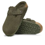⁦Birkenstock Boston Shearling Suede Clogs Thyme⁩ – תמונה ⁦4⁩