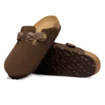 ⁦Birkenstock Boston Braided Suede Clogs Carafe⁩ – תמונה ⁦4⁩