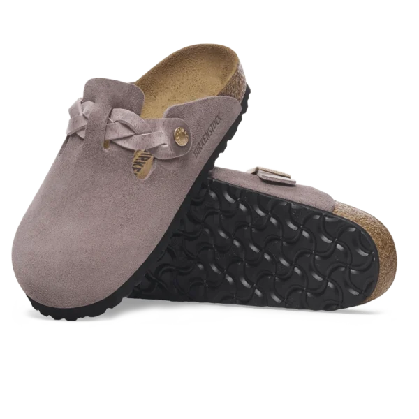 ⁦Birkenstock Boston Braided Suede Clogs Faded Purple⁩ – תמונה ⁦4⁩
