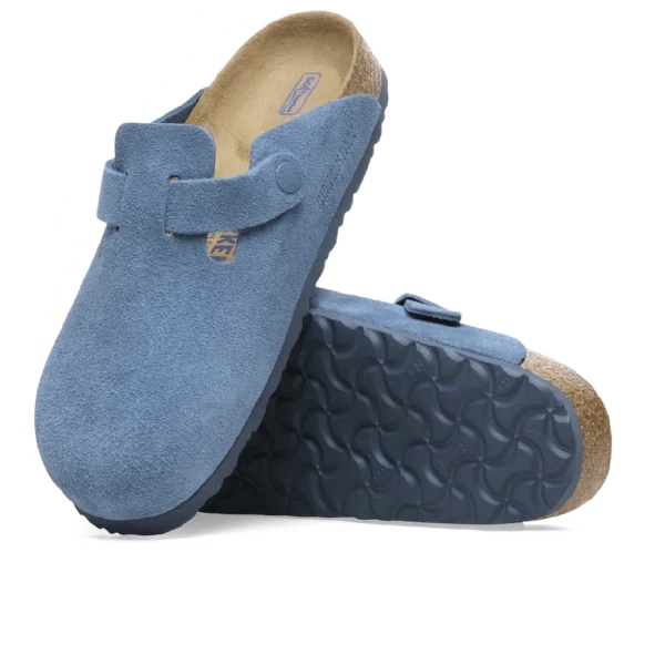 ⁦Birkenstock Boston Soft Footbed Suede Clogs Elemental Blue⁩ – תמונה ⁦4⁩