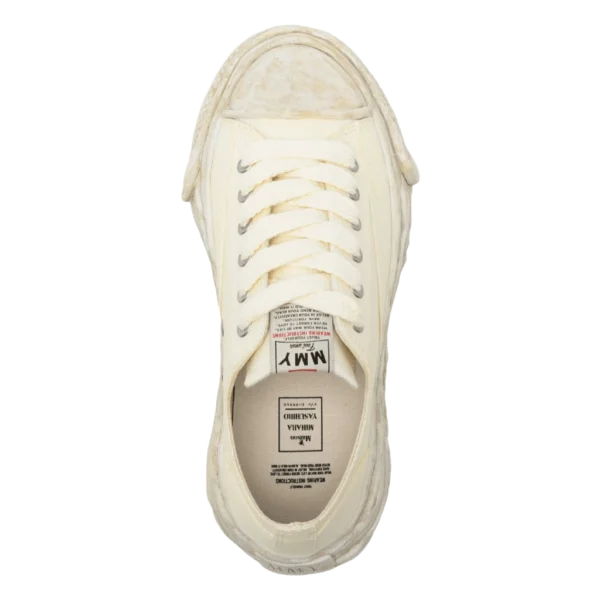 ⁦Maison Mihara Yasuhiro Peterson Low Garment Dyed Canvas Sneakers White⁩ – תמונה ⁦4⁩