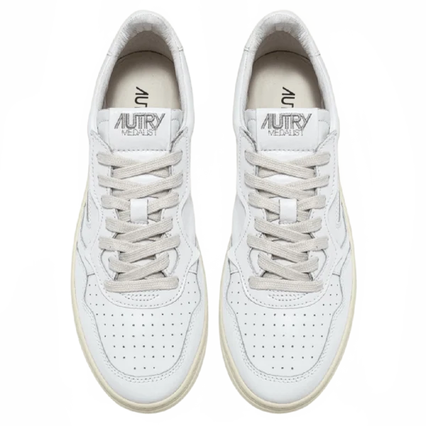 ⁦Autry Medalist Low Sneakers White Leather Essential⁩ – תמונה ⁦4⁩