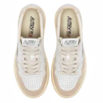 ⁦Autry Medalist Low Sneakers White Silver Leather⁩ – תמונה ⁦4⁩