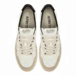 ⁦Autry Medalist Low Sneakers  White Black Leather & Suede⁩ – תמונה ⁦4⁩