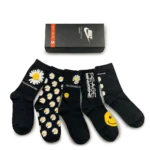 Nike Black Yellow Long Socks Pack (5 Pairs)