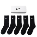 Nike Everyday Long Socks Black (Pack of 5)