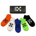 Off-White Colorful Short Socks Pack (5 Pairs)