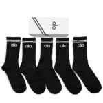 Alo Long Socks Pack Black (5 Pairs)