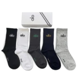 Alo Long Socks Black Grey White (5 Pack)