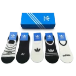 Adidas Short Socks White Black (5-Pack)