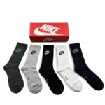 Nike Long Socks Black Grey (5-Pack)