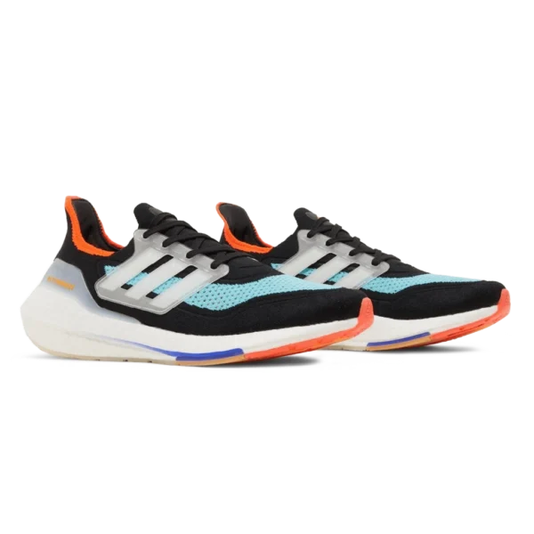 ⁦Adidas Ultraboost 21 Black Pulse Aqua⁩ – תמונה ⁦2⁩