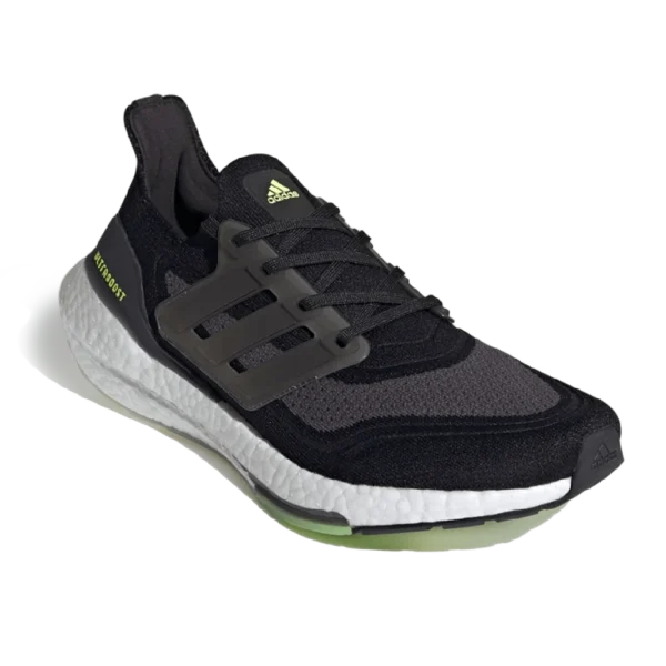 ⁦Adidas Ultraboost 21 Black Silver Metallic Solar Yellow⁩ – תמונה ⁦2⁩