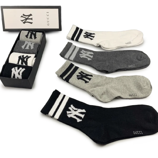 ⁦Gucci Grey Long Socks Pack (4 Pairs)⁩ – תמונה ⁦2⁩